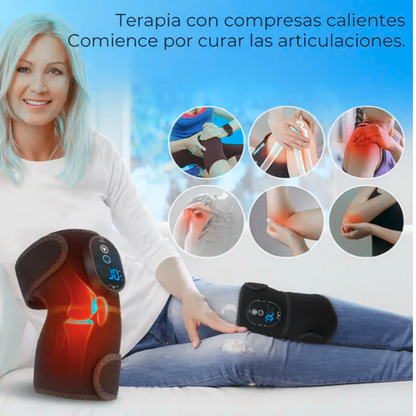 Rodillera Térmica Anti-Dolor — Calor + Vibración para Artrosis y Rodillas Cansadas