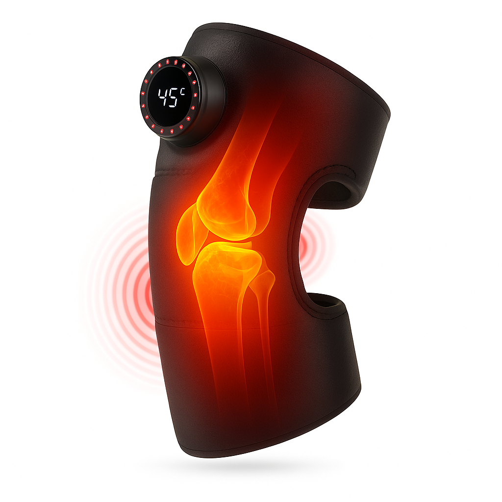 Rodillera Térmica Anti-Dolor — Calor + Vibración para Artrosis y Rodillas Cansadas